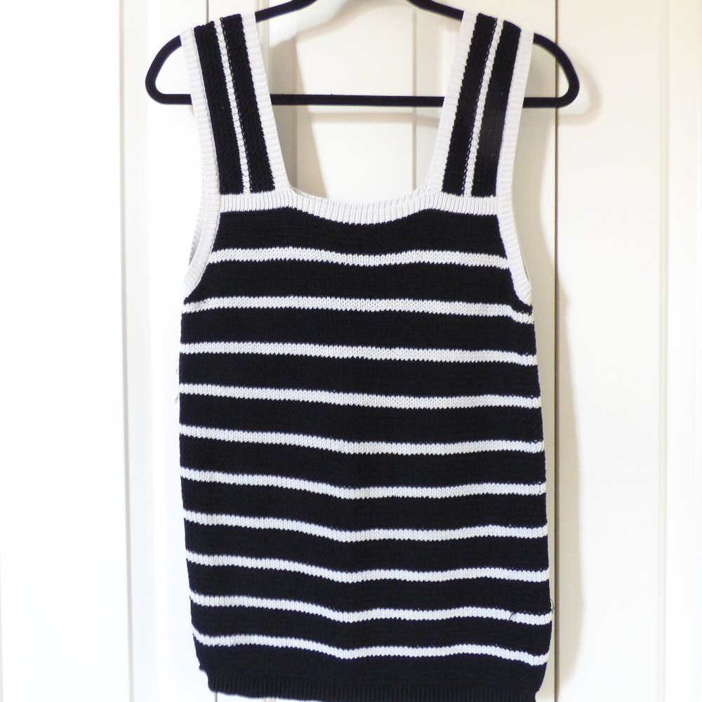 Loft Knit Tank in Black & White